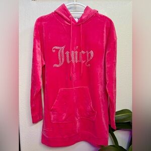 Juicy Couture Vibrant Pink Y2K Velour Hoodie